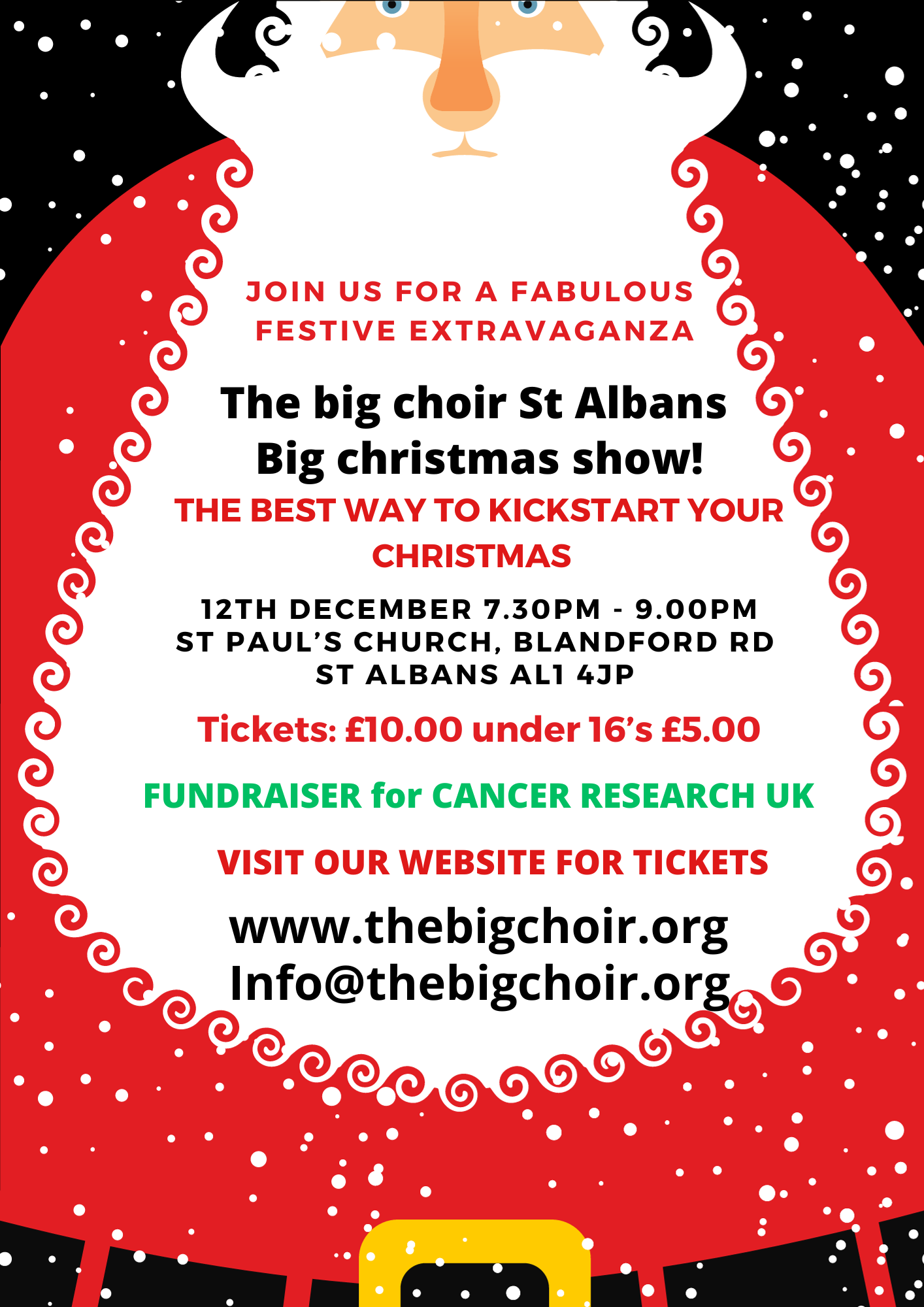 The Big Choir 12/12/2023 730pm TICKETS St Albans Christmas Show